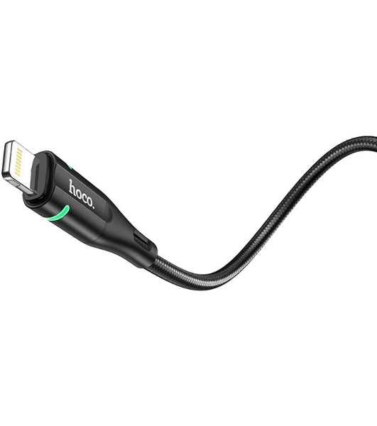 Кабель Hoco U93 Shadow iP USB (m)-Lightning (m) 1.2м черный коробка