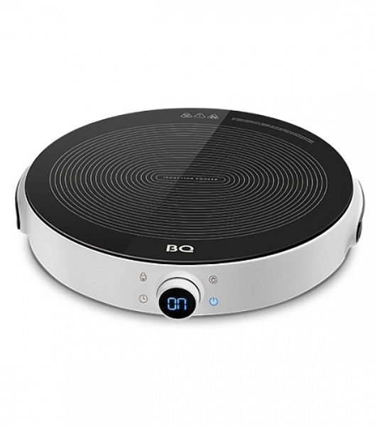 Плита настольная индукционная BQ HP101W белый, 2.2 кВт, индукция, конфорки - 1, стеклокерамика, поворотные переключатели, сенсор