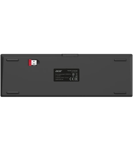 Клавиатура Acer OKR400 гибридная, USB Type-A, Bluetooth, радиоканал, чёрный