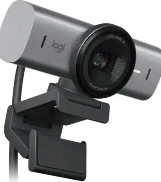 Веб-камера Logitech MX Brio 3840x2160, 30 кадр/с, USB Type-C, микрофон (2 шт, шумоподавление), автоматическая фокусировка, автоосвещение, HDR, шторка приватности, слежение за лицом, универсальное крепление, серебристый