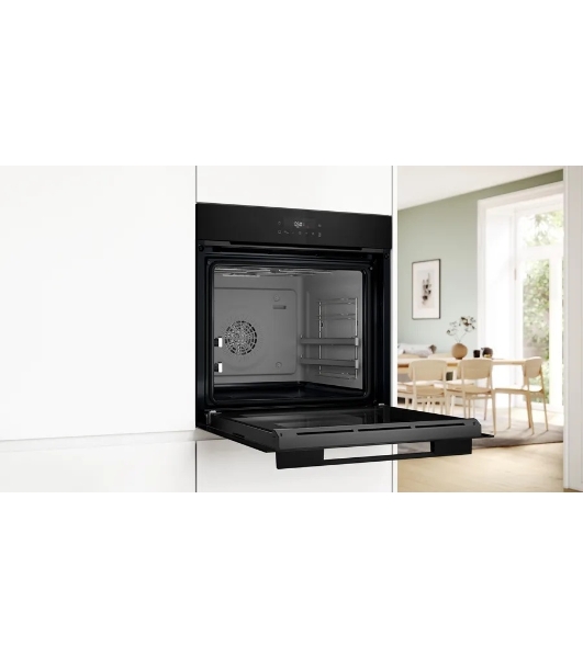 Электрический духовой шкаф Bosch HJG852YB0T Serie 6, 60 см, 66 л, черный,сенсорное управление, 8 режимов+AutoPilot 30(30 автоматических программ), LCD-дисплей, галогенное освещение, самоочистка EcoClean,Soft Open and Soft Close door,телескопические направляющие на 2 уровнях