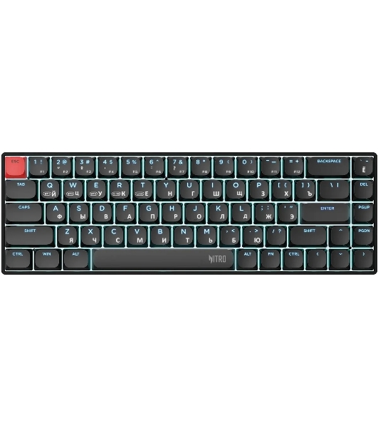 Клавиатура Acer OKR400 гибридная, USB Type-A, Bluetooth, радиоканал, чёрный
