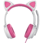Гарнитура QUMO Game Cat белый/розовый, проводная, USB, подсветка, фото4