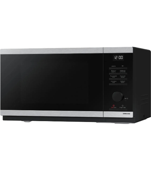 Микроволновая печь Samsung MS23DG4504ATBW нержавеющая сталь/черный, 23 л, 800 Вт, переключатели - сенсор, поворотный механизм