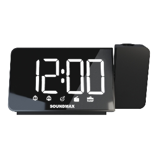 Радиобудильник SoundMax SM-1539(черный с белым)