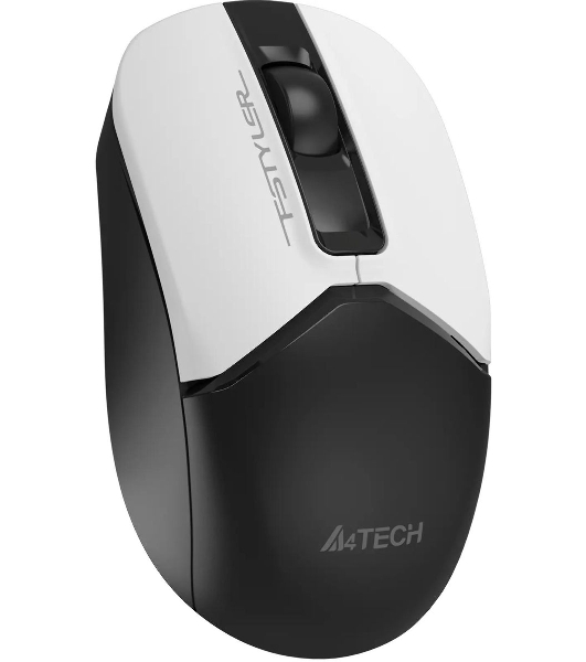 Мышь беспроводная A4Tech Fstyler FG12 белый/черный, 1200 dpi, радиоканал, USB, кнопки - 3