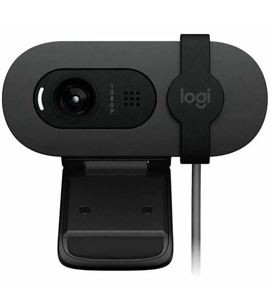 Веб-камера Logitech Brio 105 1920x1080, 30 кадр/с, USB Type-A, микрофон (шумоподавление), шторка приватности, автоосвещение, универсальное крепление