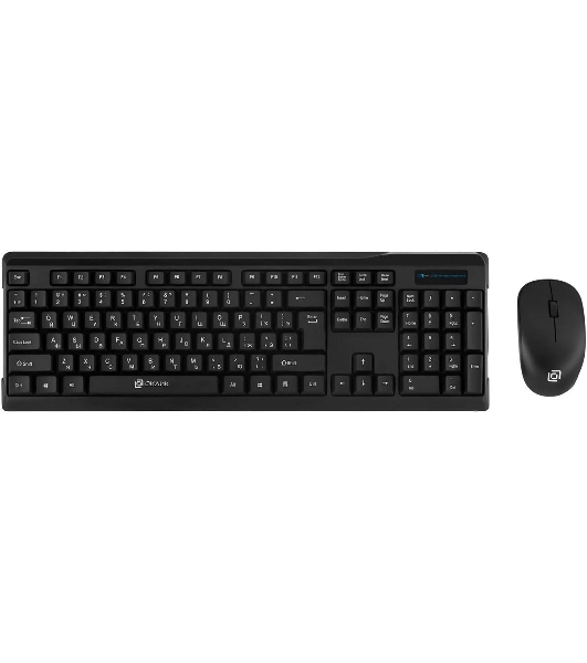 Комплект клавиатура+мышь Oklick 230M беспроводной, USB, 1000 DPI, чёрный