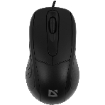 Мышь проводная Defender Standard MB-580 черный, 1000 dpi, USB, кнопки - 3, фото 1