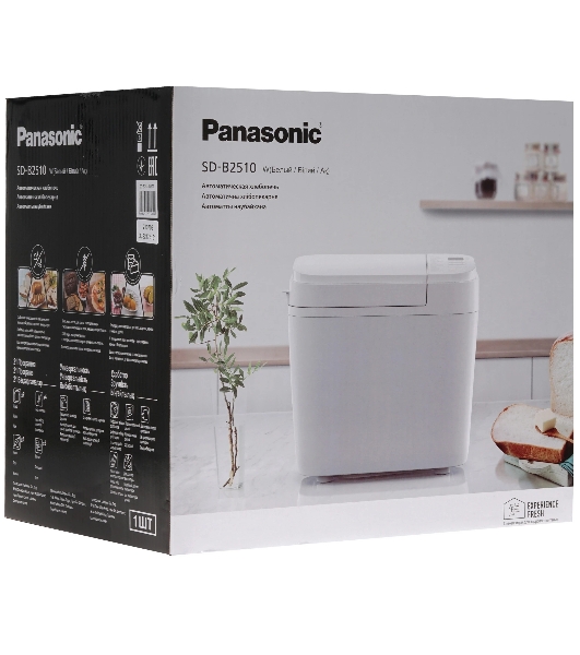 Хлебопечка Panasonic SD-B2510WTS белый, 550 Вт, 1.1 кг, 21 программа