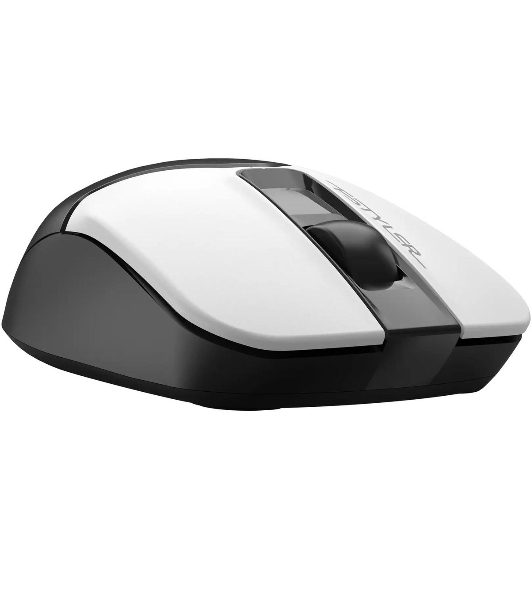 Мышь беспроводная A4Tech Fstyler FG12 белый/черный, 1200 dpi, радиоканал, USB, кнопки - 3