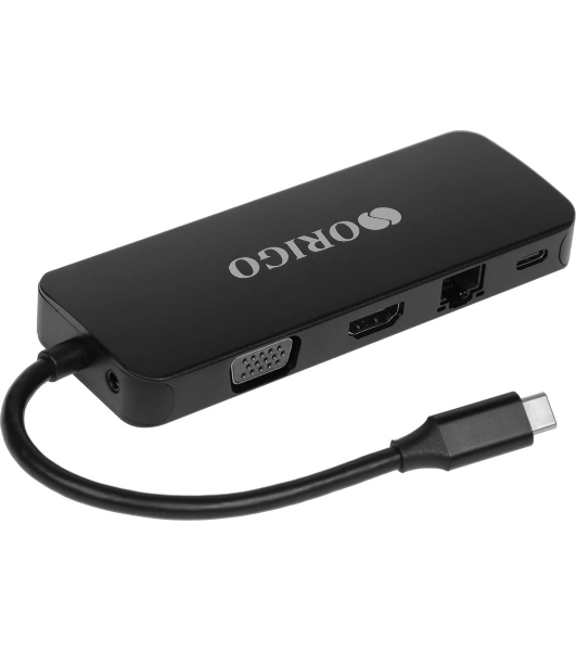 Док-станция ORIGO OU3390SNPD/B1, USB 3.0, USB 3.0/USB Type-C/RJ-45/HDMI/VGA/SD/TF/microSD/3.5мм, USB