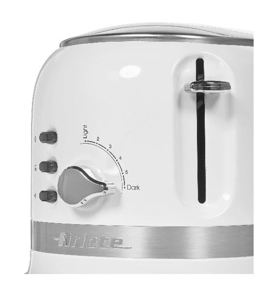 Тостер Ariete Moderna белый, 800 Вт, 2 слота