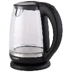 Электрочайник Centek CT-0015 черный/прозрачный, 2.0 л, 2200 Вт, скрытый нагревательный элемент, фото 1
