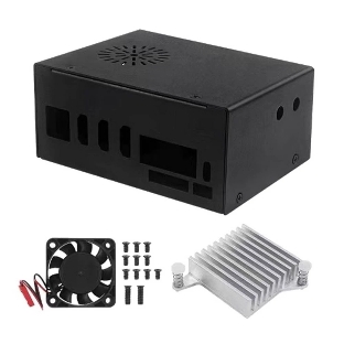 Компьютерный корпус Orange pi 5 plus metal case + heatsink +fan, Type 1