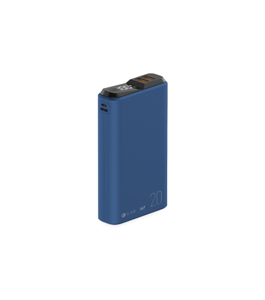 Портативный аккумулятор OLMIO QS-20, 20000mAh, 22.5W QuickCharge3.0/PowerDelivery, LCD, темно-серый