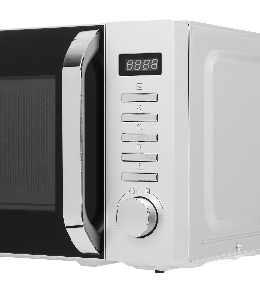 Микроволновая печь Haier HMB-DM208SA серебристый/черный, 20 л, 800 Вт, переключатели - кнопки, поворотный механизм