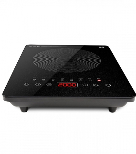 Плита настольная индукционная BQ HP104B чёрный, 2 кВт, индукция, конфорки - 1, стеклокерамика, сенсор
