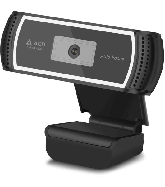 Веб-камера ACD Vision UC700 1920x1080, 30 кадр/с, USB Type-A, микрофон (шумоподавление), автоматическая фокусировка, автоосвещение, шторка приватности, универсальное крепление