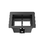 Прямоугольный металлический корпус Wize Pro WRTS-06BOX-B для модульной системы врезного лючка в стол с убирающейся крышкой для установки до 6 модулей-вставок, преустановленная рамка, черный, фото3