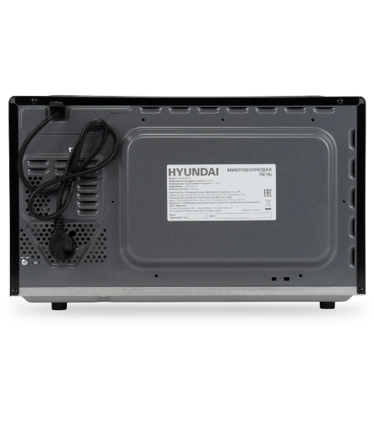 Микроволновая печь Hyundai HYM-D2079 черный, 23 л, 800 Вт, переключатели - кнопки, поворотный механизм