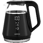 Чайник Centek CT-0019, 1100 Вт, стекло, черный и серебристый, фото 1