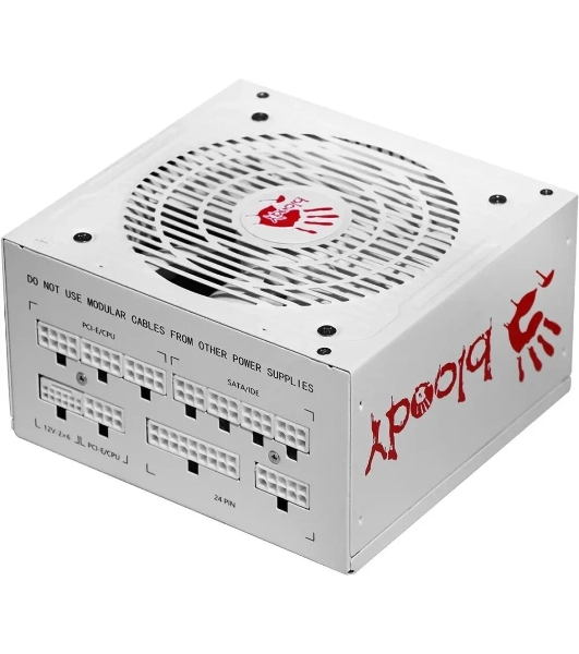 Блок питания Bloody BD-PS750G, 750Вт, 80 PLUS Gold, 120мм, белый