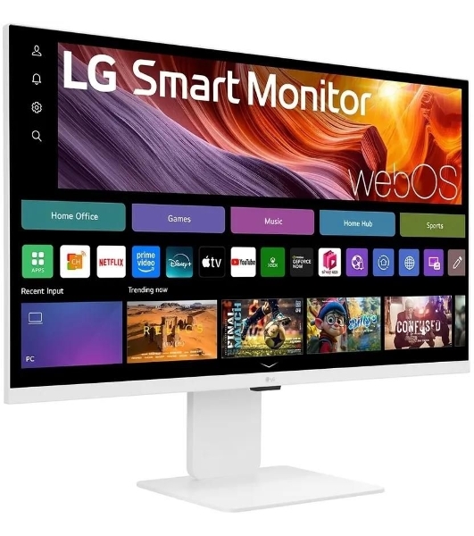 Монитор 31.5' LG UltraFine 32U830SA-W IPS 3840x2160, 60 Гц, 5 мс, 16:9, 400 кд/м², 2xHDMI 2.0, USB-C (65 Вт), USB Hub (2x USB 3.0), 3.5 Jack, HDR10, динамики (2x5 Вт), Smart TV, Wi-Fi, Bluetooth, VESA 100x100, белый