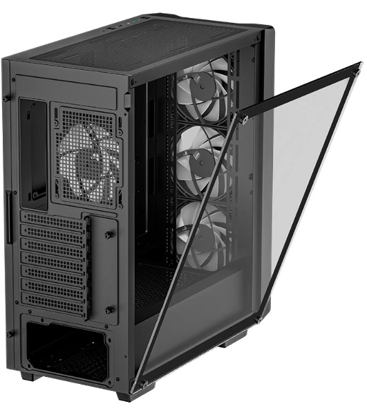 Корпус ATX Deepcool CC560 V2 черный, без БП, боковая панель из закаленного стекла, USB 3.0, USB 2.0, audio