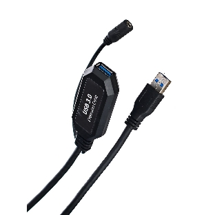 Кабель-адаптер USB3.0-repeater, удлинительный активный Am-->Af 5м VCOM