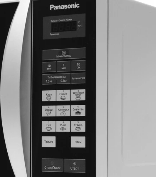 Микроволновая печь Panasonic NN-ST342MZPE серебристый, 25 л, 800 Вт, переключатели - сенсор