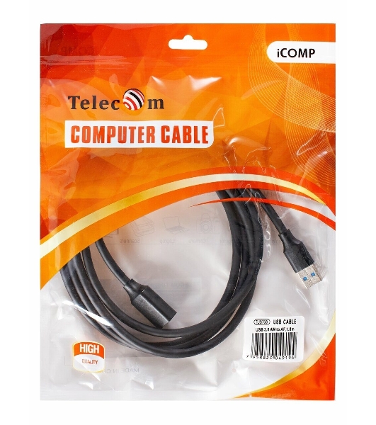 Кабель удлинительный USB3.0 Am-Af 1m Telecom черный (TUS708-1M)