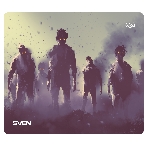 Игровой коврик для мыши (230 х 200 х 2 мм, ткань, резина) SVEN MP-G02S Zombie, фото 1