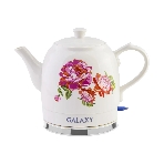 Чайник электрический Galaxy Line GL 0503 белый, керамический корпус, 1400 Вт, 1,4 л, индикатор работы, указатель максимального уровня воды, фото 1