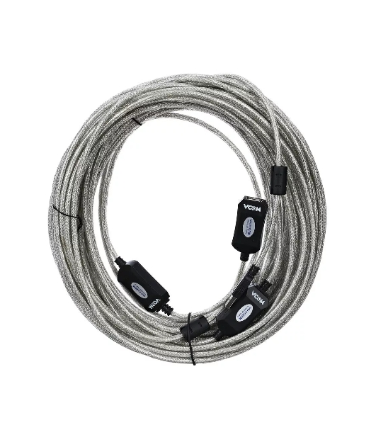 Кабель-адаптер VCOM VUS7049-25M USB2.0-repeater, удлинительный активный Am-->Af 25м