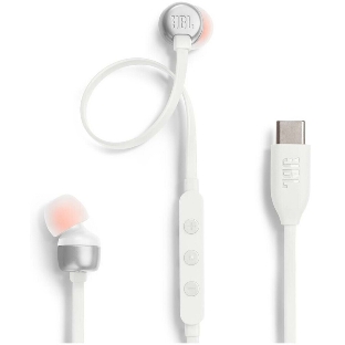 Проводные наушники JBL Tune 310C белый, внутриканальные, USB Type-C