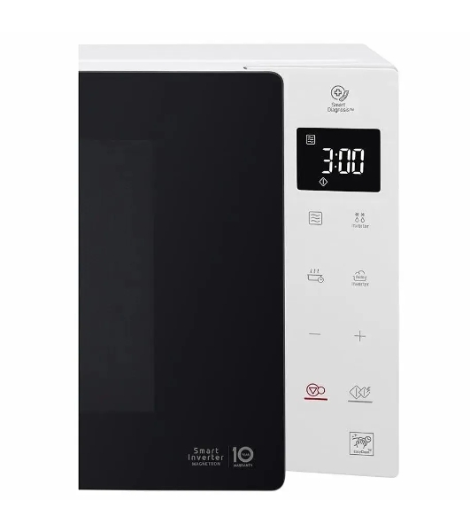 Микроволновая печь LG MW25R35GISW белый/черный, 25 л, 1000 Вт, переключатели - сенсор