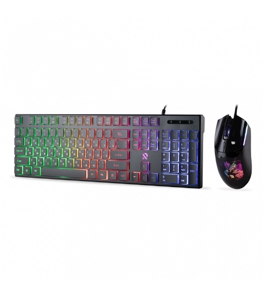 Комплект клавиатура+мышь Smartbuy Rush B18 проводной, USB, 7200 DPI, чёрный