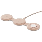 Переносное зарядное устройство Satechi Qi2 OntheGo 3-in-1 Wireless Charger, нежно-розовый, фото 1