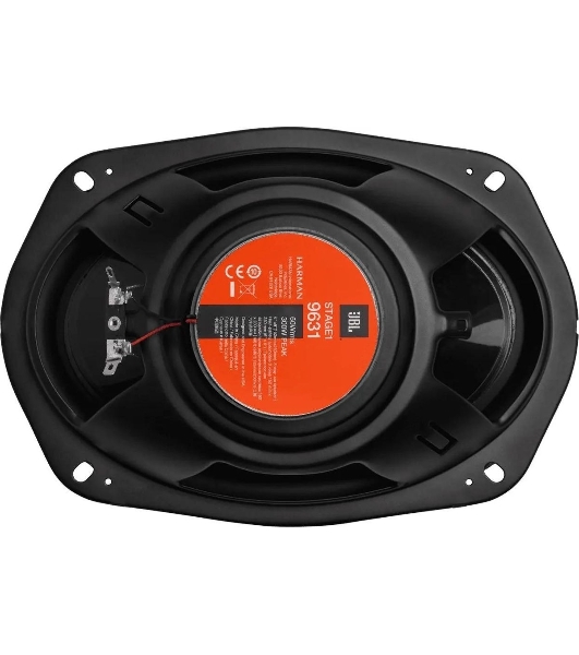 Автоколонки JBL STAGE1 9631 6'x9' (150мм x 230мм), 3-полосные,4 Ом, MAX 300 Вт, RMS 60 Вт, 50 - 21 000 Гц, 89 дБ, гриль, установочная глубина 76 мм.
