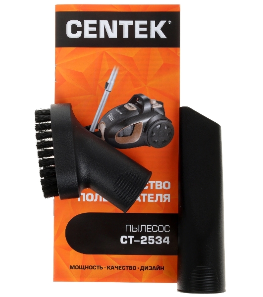 Пылесос Centek CT-2534 черный/бронзовый, 450/2400 Вт, уборка сухая, пылесборник контейнер 2 л