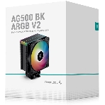 Кулер для процессора DEEPCOOL AG500 BK ARGb V2 черный 120мм алюминий+медь 1900rpm 29.4db 40pin 240W 160мм, фото2