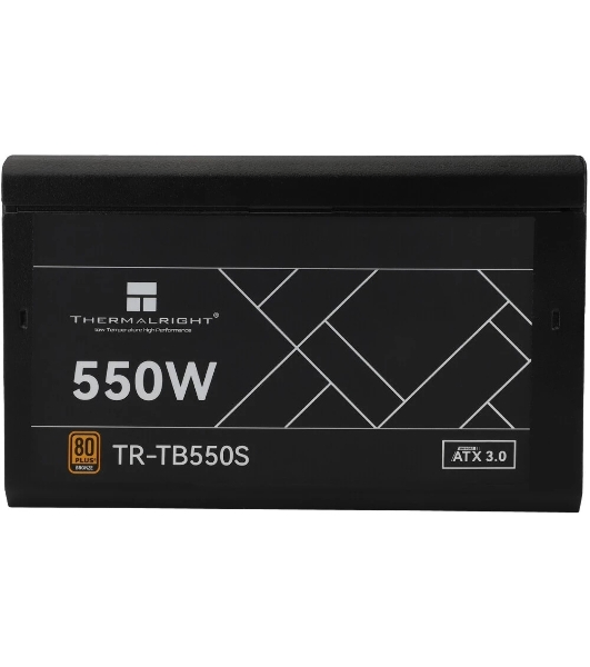 Блок питания Thermalright TR-TB550S, 550W 80+ Bronze (ATX, 3, Non-modular, 1x24(20+4)pin 550мм, 1xCPU*2 8(4+4)pin 600+150мм, 1xPCIe 8(6+2)pin 450мм, 1xSATA*3+MOLEX4pin*1 400+150+150+150мм, 1xSATA*2+MOLEX4pin*2 400+150+150+150мм, Active, 120x120мм, 150x140x86mm, APFC, )
