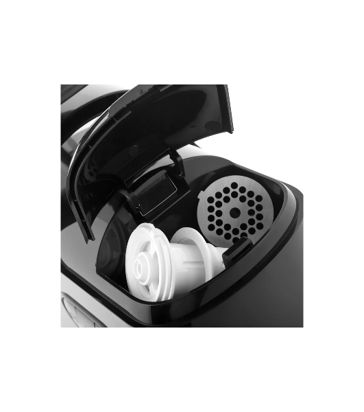 Мясорубка электрическая BRAYER BR1602 чёрный, 2000 Вт, 2.0 кг/мин, реверс, защита от перегрузки, металлический лоток, насадки - 6