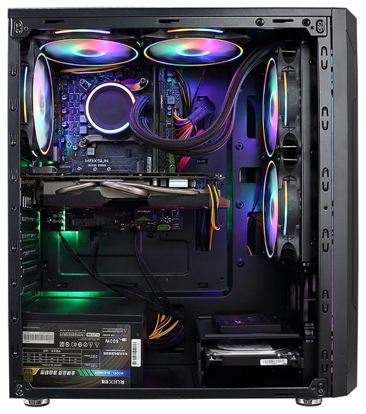 Компьютерный корпус ALSEYE Auro 3.0-B Mini-ITX/Micro ATX/ATX, USB 2.0*2+HD Audio+USB 3.0*1, ';H.D.D.(3.5';)*2pcs+S.S.D(2.5';)*2pcs, 354*185*413мм';
