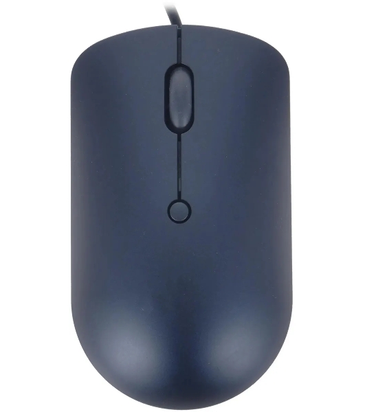 Мышь проводная Lenovo 540 синий, 2400 dpi, USB-C, кнопки - 4