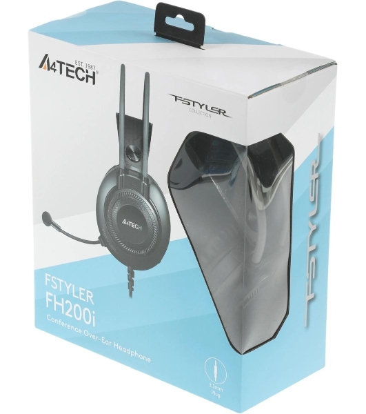 Гарнитура A4Tech Fstyler FH200i серый, проводная