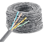 Кабель сетевой KingPrice KP-utp-c5e-0.5мм-CU-305m UTP 4 пары cat.5E solid 0.50мм Cu 305м серый, фото 1