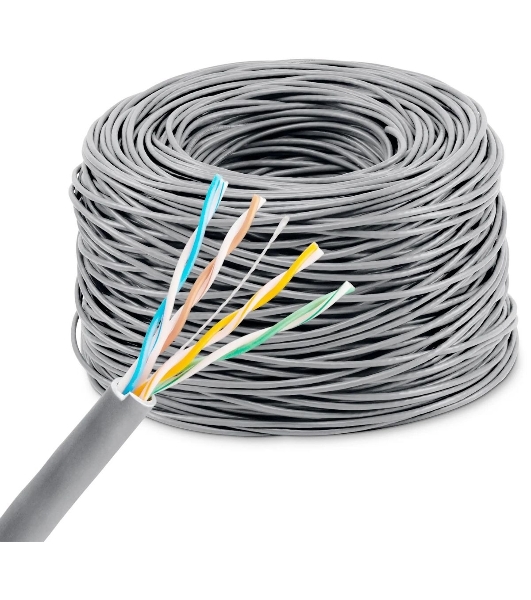 Кабель сетевой KingPrice KP-utp-c5e-0.5мм-CU-305m UTP 4 пары cat.5E solid 0.50мм Cu 305м серый