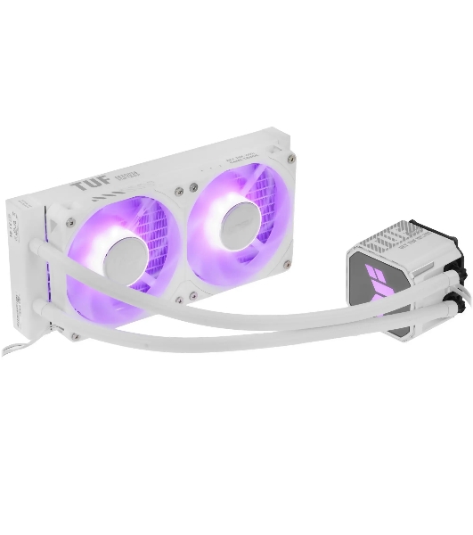 Жидкостная система охлаждения ASUS TUF GAMING LC III 240 ARGB WHT белый, алюминий/медь, 2600 об/мин, 37.4 дБ, 4 pin